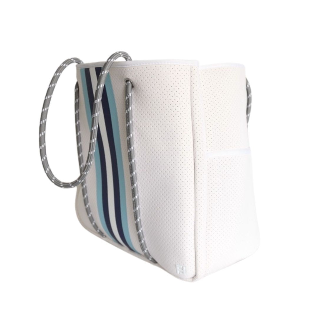 Courtside Large Tote for Tennis, Pickleball and Paddle | Blue Stripes