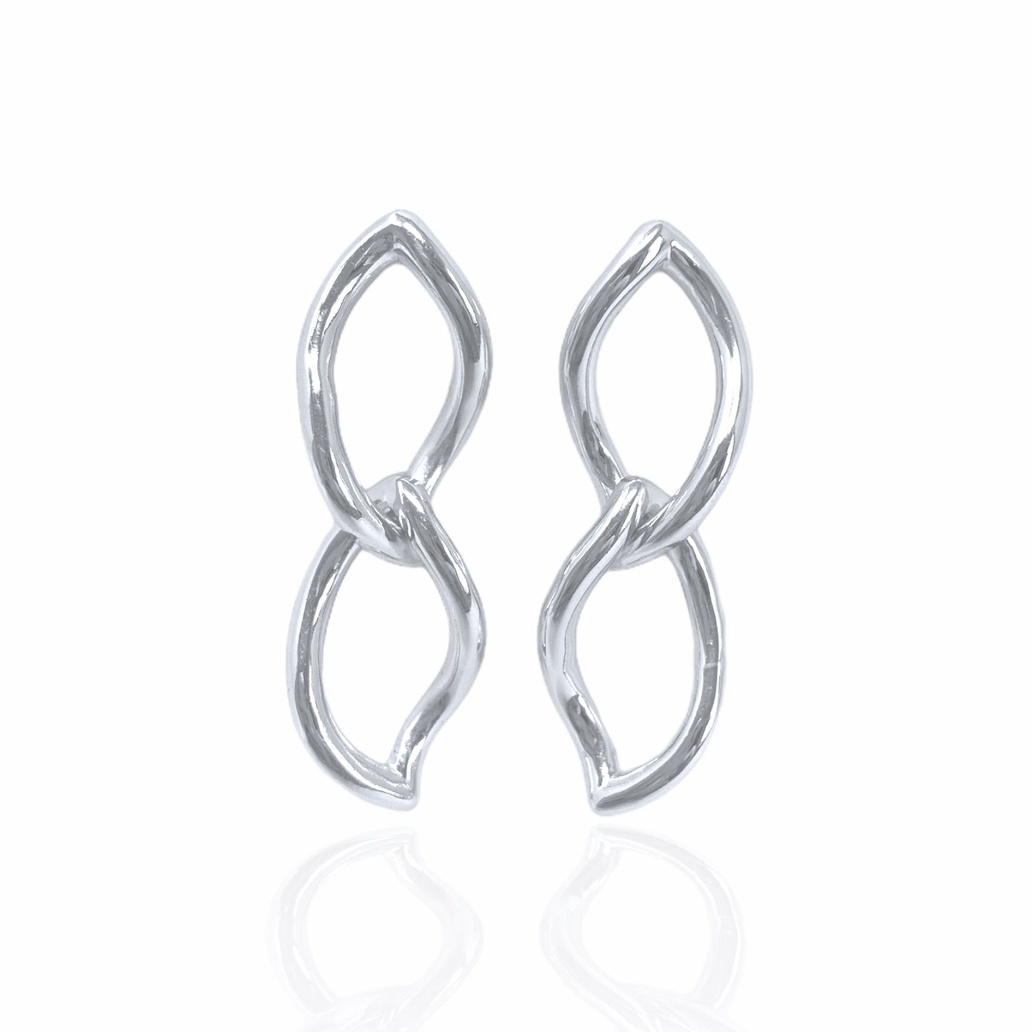 Infinity Double Link Stud Earrings